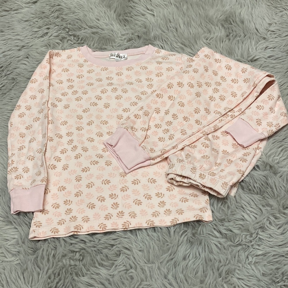 BenBen Pink and Brown Leafs Pajamas